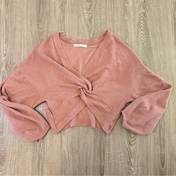 We The Free Crop “Fall for You” Sweater Free People Reversible Cactus Tint - Picture 4 of 13